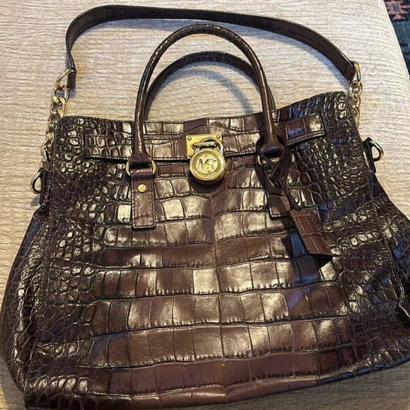 MICHAEL Michael Kors Brown Hamilton Handbag - Picture 1 of 5